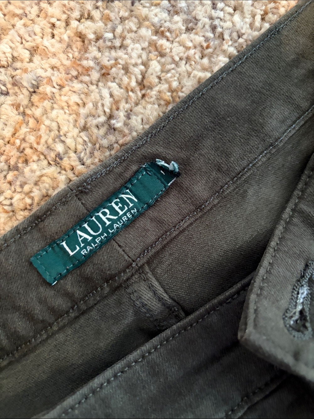 Lauren Ralph Lauren Olive Green Casual Pants with Brand Tag